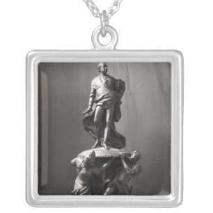 Model for the monument of Louis XV Silver Plated Necklace