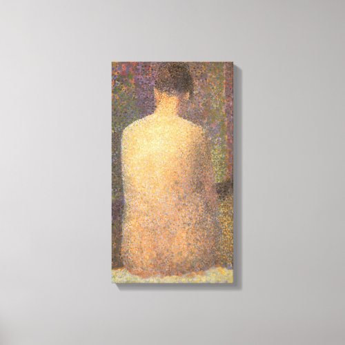 Model From Behind by Georges Seurat Vintage Art Canvas Print