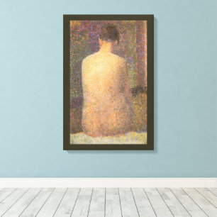 Model From Behind by Georges Seurat, Vintage Art Canvas Print