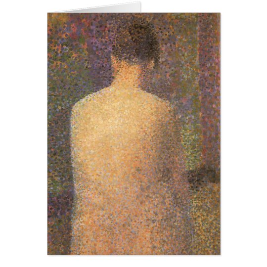 Model From Behind by Georges Seurat, Vintage Art Card
