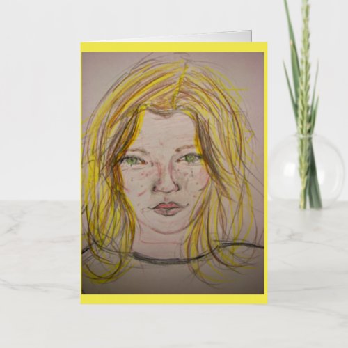 Model Girl  Foil Greeting Card