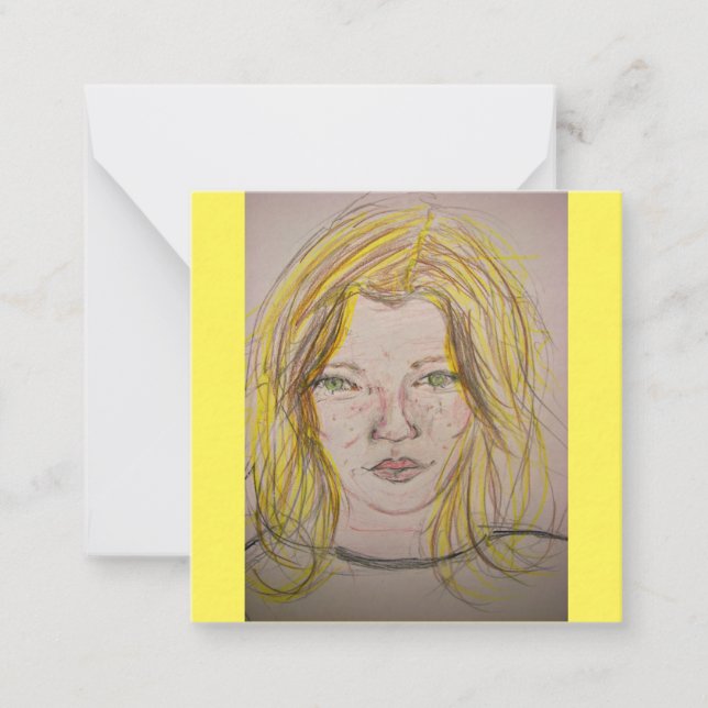 Model Girl  Note Card (Front)