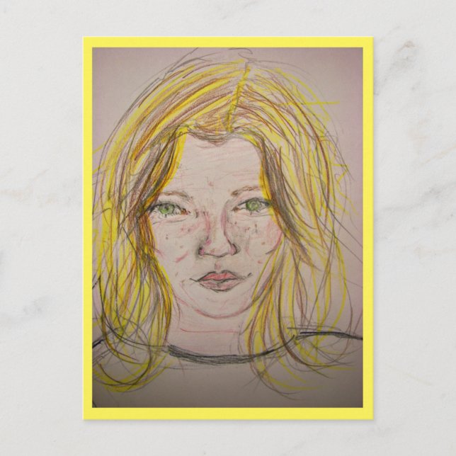 Model Girl  Postcard (Front)