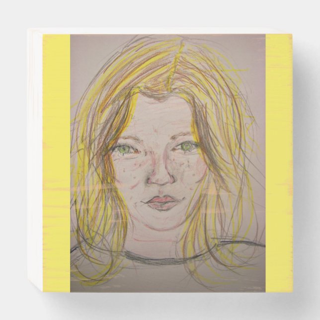 Model Girl  Wooden Box Sign (Front Horizontal)