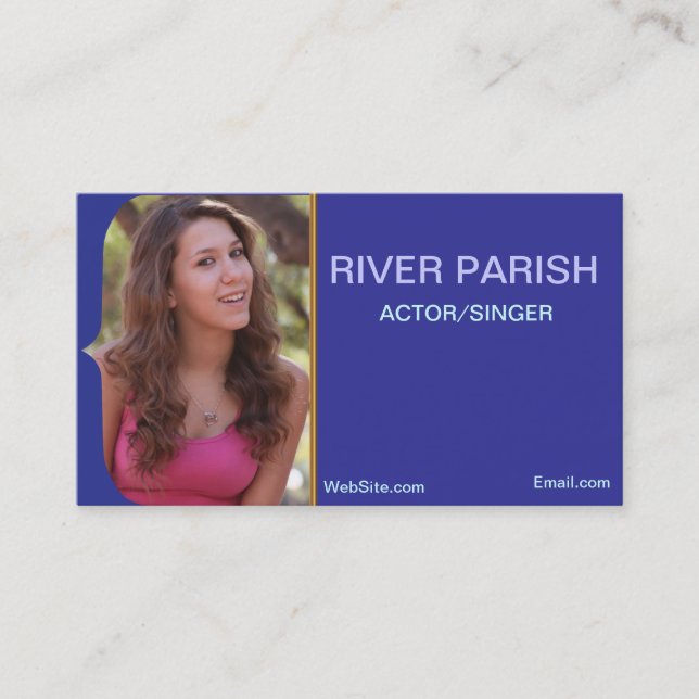 Model Headshot Business Card (Front)