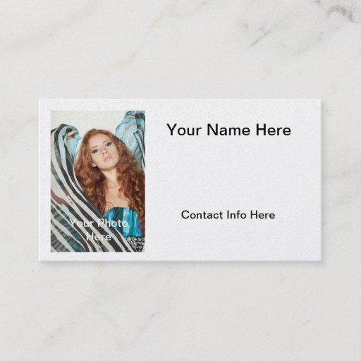 Customizable Model Headshot Business Card