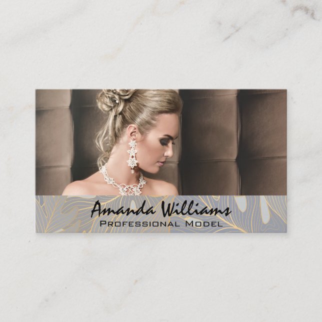 Model in Jewelry  Business Card (Front)