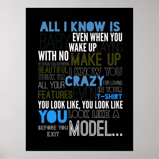 Model Lyric Poster (Front)