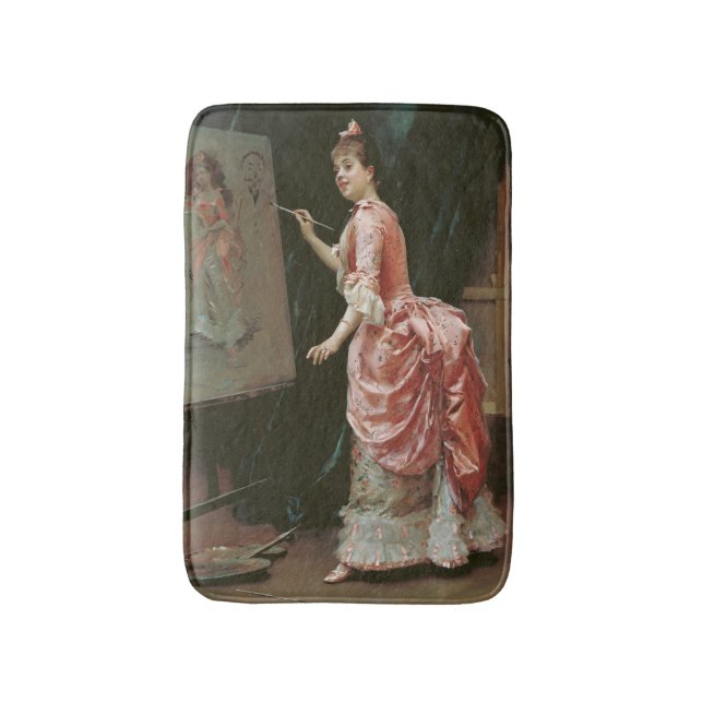 Model Making Mischief (by Raimundo de Madrazo) Bath Mat (Front Vertical)