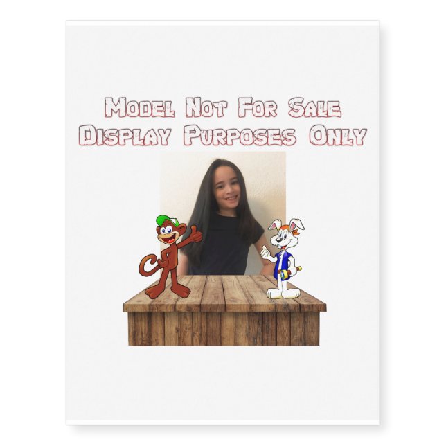 Model Not For Sale Temporary Tattoo (Front)