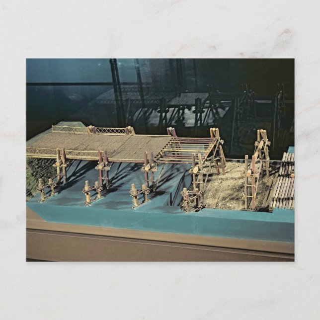 Model of a bridge over the Rhine Postcard (Front)