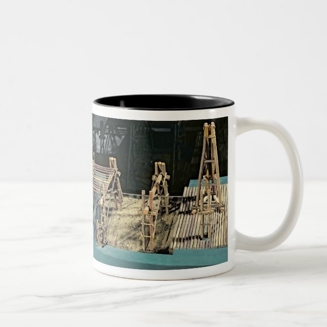 Model of a bridge over the Rhine Two-Tone Coffee Mug (Right)