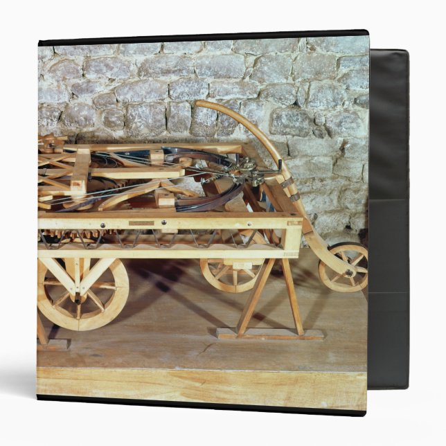Model of a car driven by springs 3 ring binder (Front/Inside)