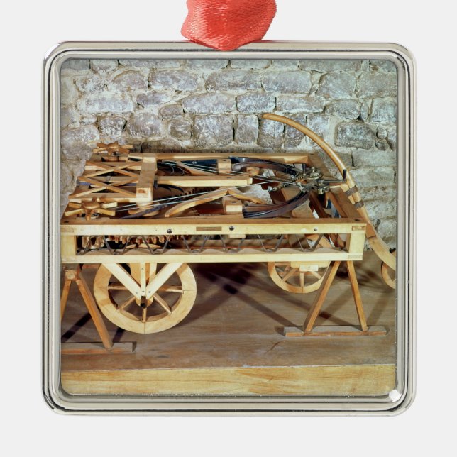 Model of a car driven by springs metal ornament (Front)