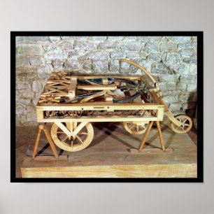 Model of a car driven by springs poster