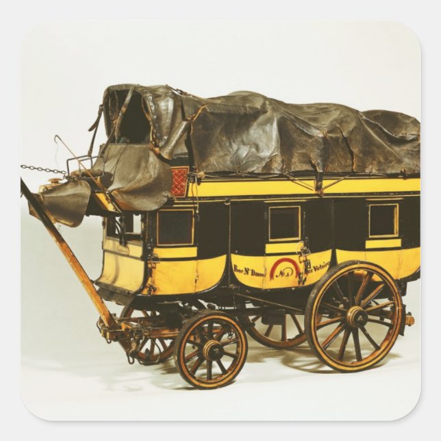 Model of a forty seat omnibus square sticker (Front)