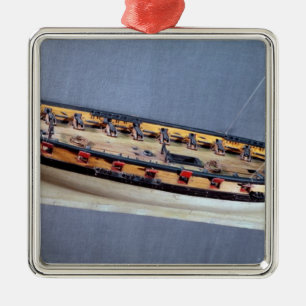 Model of a pirate ship, c.1810 metal ornament