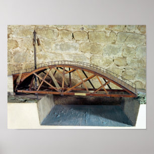 Model of a swing bridge poster