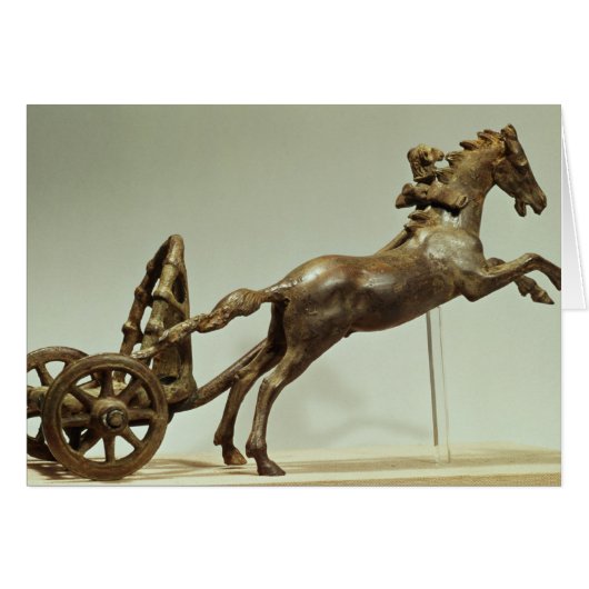 Model of a two horse chariot cards (Front Horizontal)