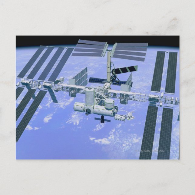 Model of an International Space Station Postcard (Front)
