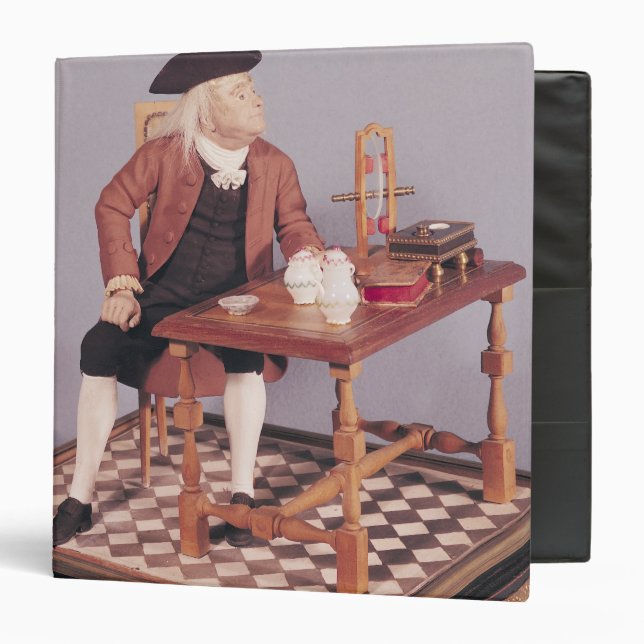Model of Benjamin Franklin  at his table Binder (Front/Inside)