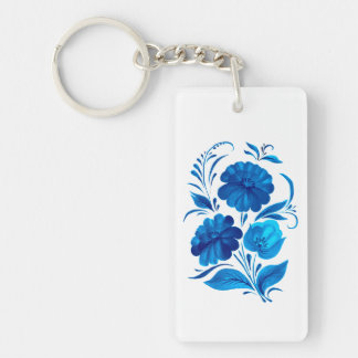 Model of flowers acrylic key keychain