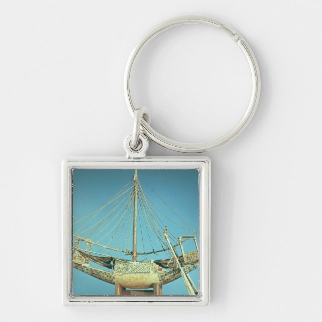 Model of one of the pharaoh's boats keychain (Front)