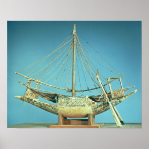 Model of one of the pharaoh's boats poster