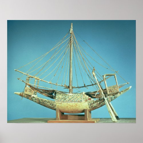 Model of one of the pharaohs boats poster