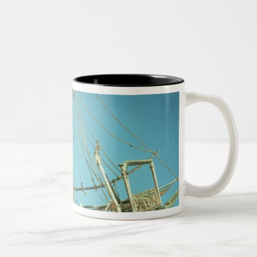 Model of one of the pharaohs boats Two_Tone coffee mug