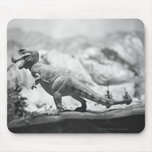 Model of tyrannosaurus rex B&W Mouse Pad (Front)
