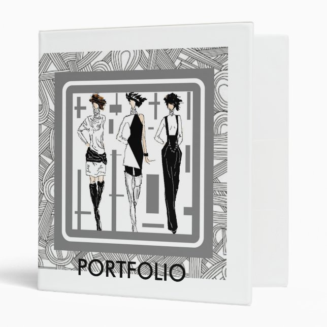 model portfolio binder (Front/Inside)