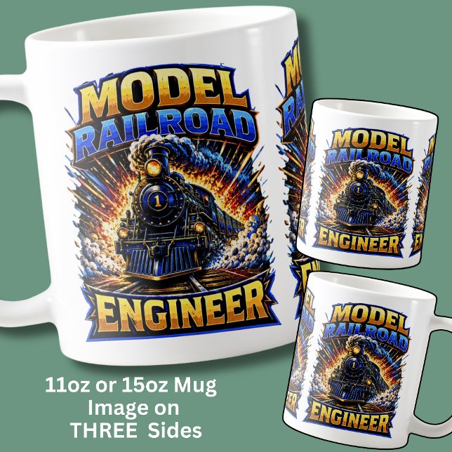Model Raiload Engineer Steam Train  Coffee Mug (Creator Uploaded)