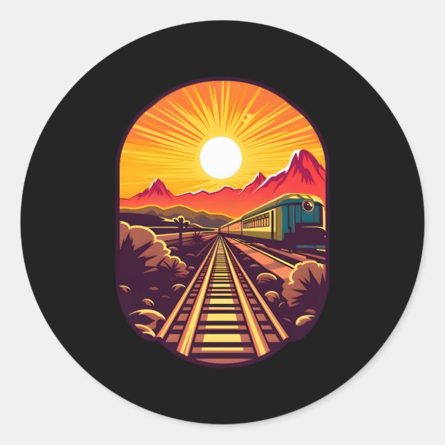 Model Railroad Classic Round Sticker (Front)