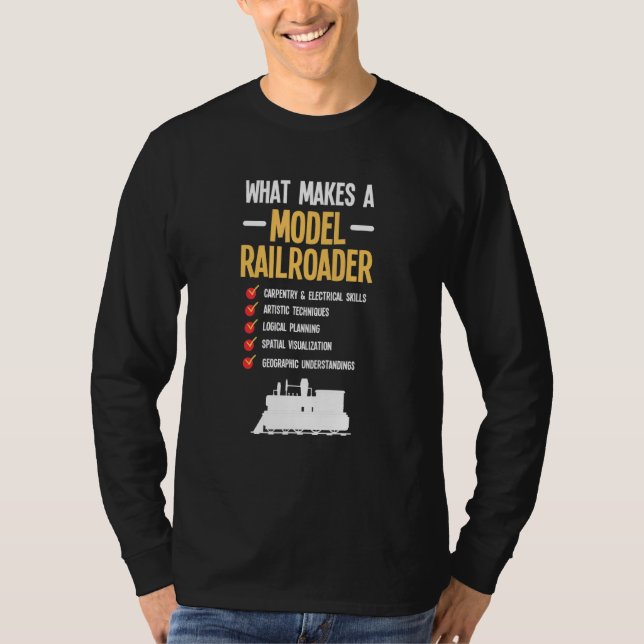 Model Railroad Steam Locomotive Train Kit Railway  T-Shirt (Front)