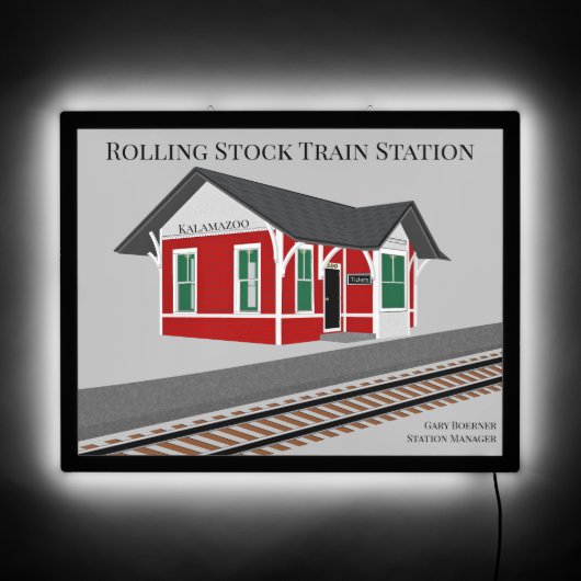 Model Railroading Train Station LED Sign (Front)