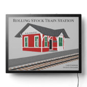 Model Railroading Train Station LED Sign (Lights Off)
