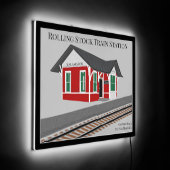 Model Railroading Train Station LED Sign (Angle)
