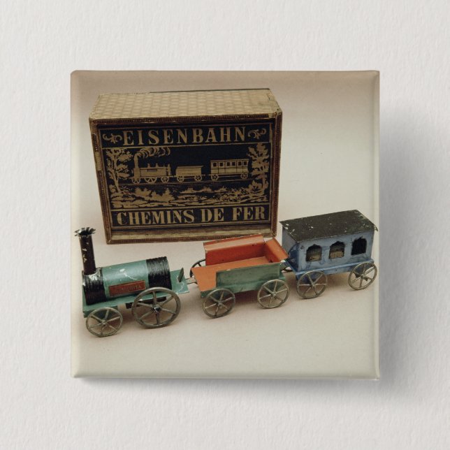 Model railway, c.1870 pinback button (Front)