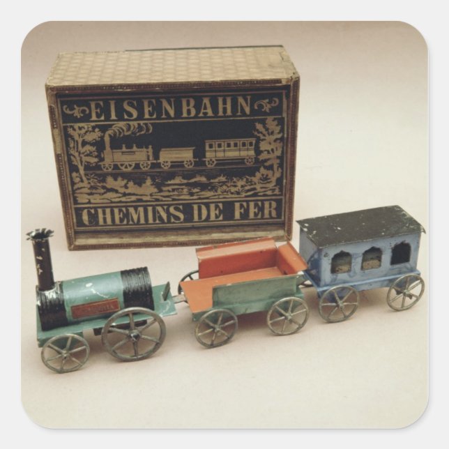 Model railway, c.1870 square sticker (Front)