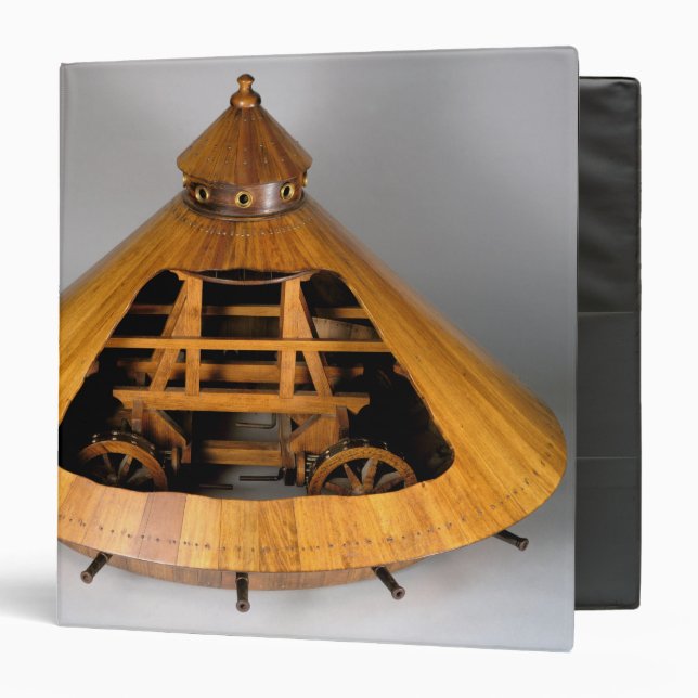 Model reconstruction of da Vinci's design 3 Ring Binder (Front/Inside)