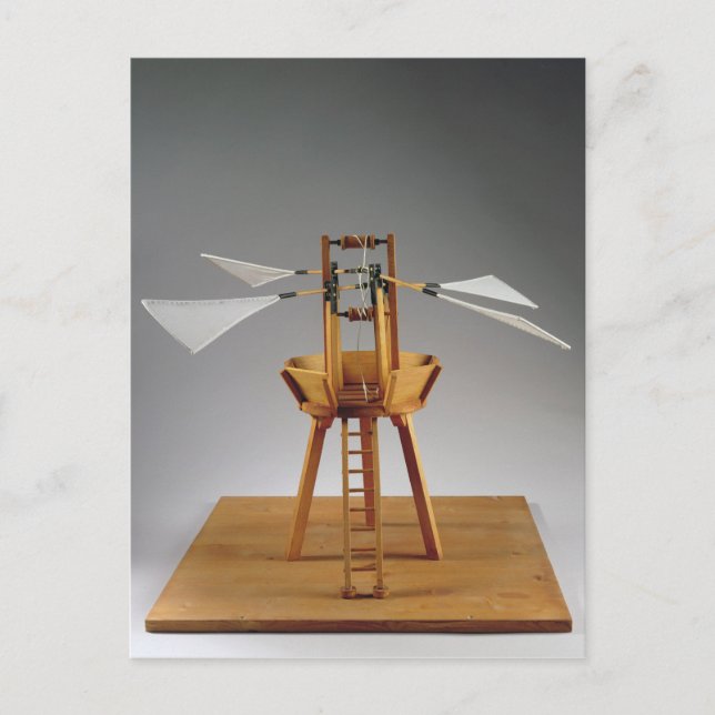 Model reconstruction of da Vinci's design Postcard (Front)