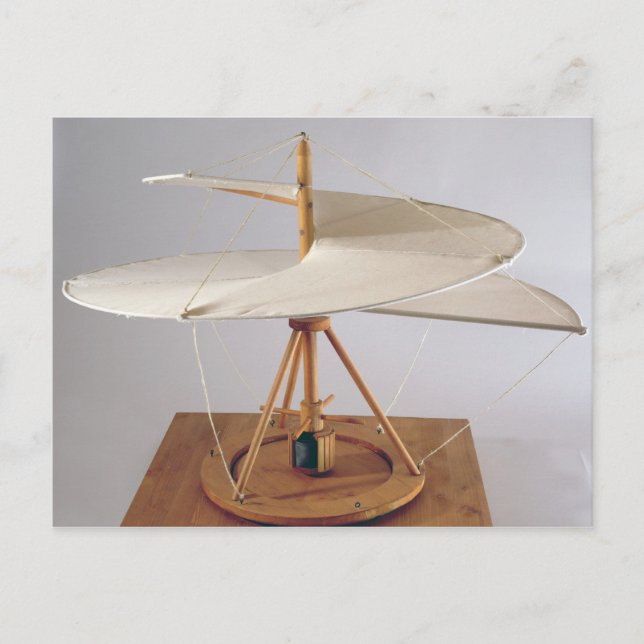 Model reconstruction of da Vinci's design Postcard (Front)