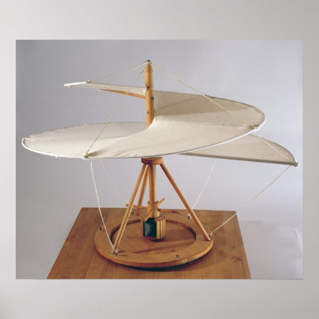 Model reconstruction of da Vinci's design Poster (Front)