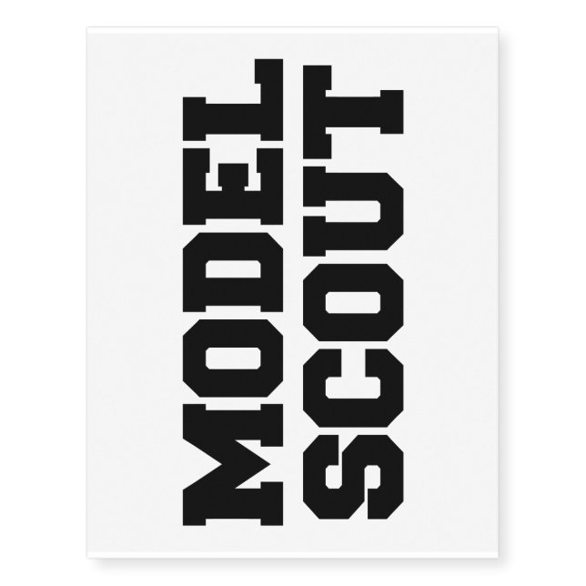 MODEL SCOUT TEMPORARY TATTOOS (Front)