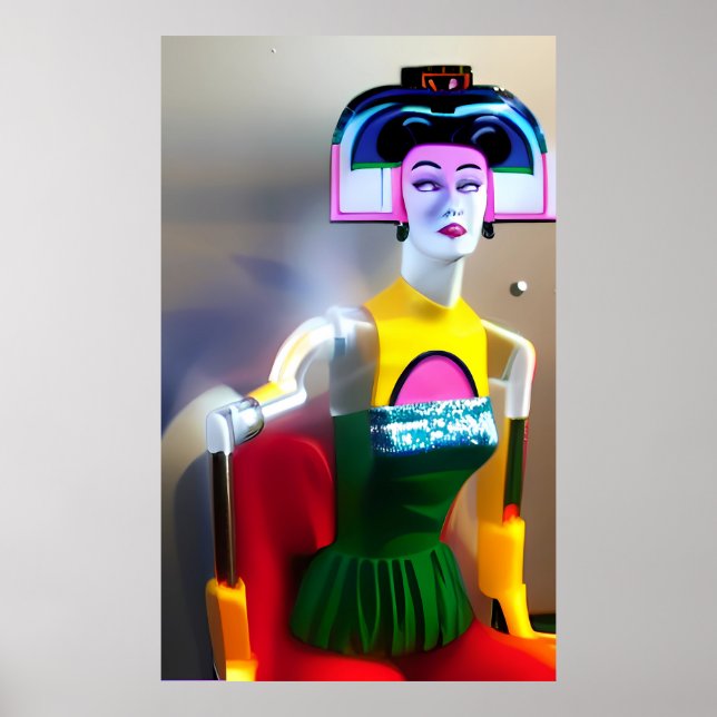 Model Sitting For a Virtual Artist Poster (Front)