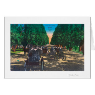 Model-T Fords on Kearney AvenueFresno, CA Cards