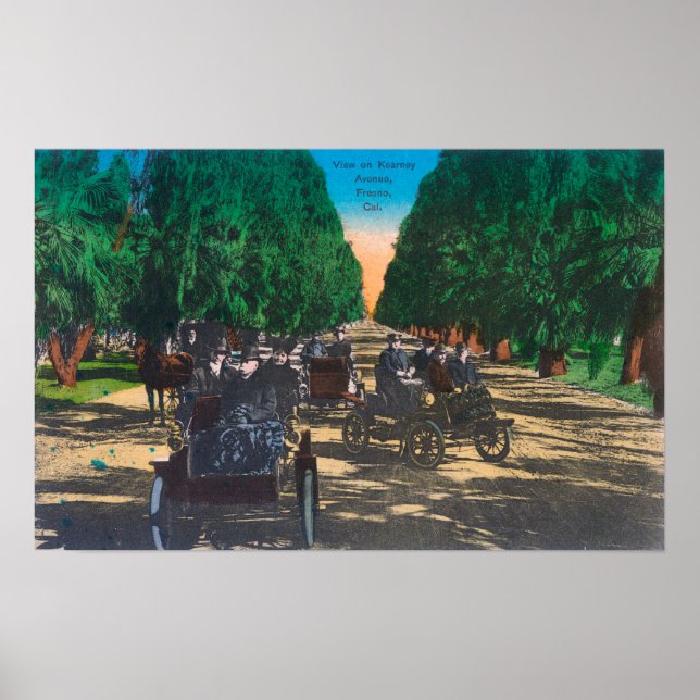 Model-T Fords on Kearney AvenueFresno, CA Poster (Front)