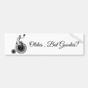 Model T Penny Farthing Classic - Black and White Bumper Sticker