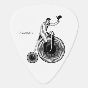 Model T Penny Farthing Classic Black and White Guitar Pick